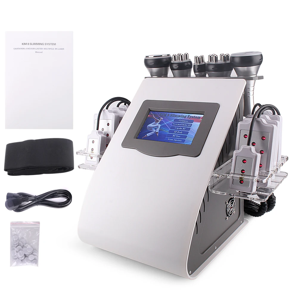 

Beauty salon equipment cavitation slimming machine with facial rf head