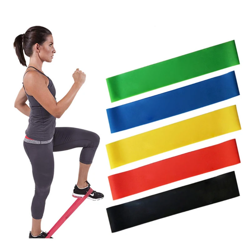 5PC Resistance Bands Loop Set Strength Fitness Leg Exercise Yoga Workout Pull Up 