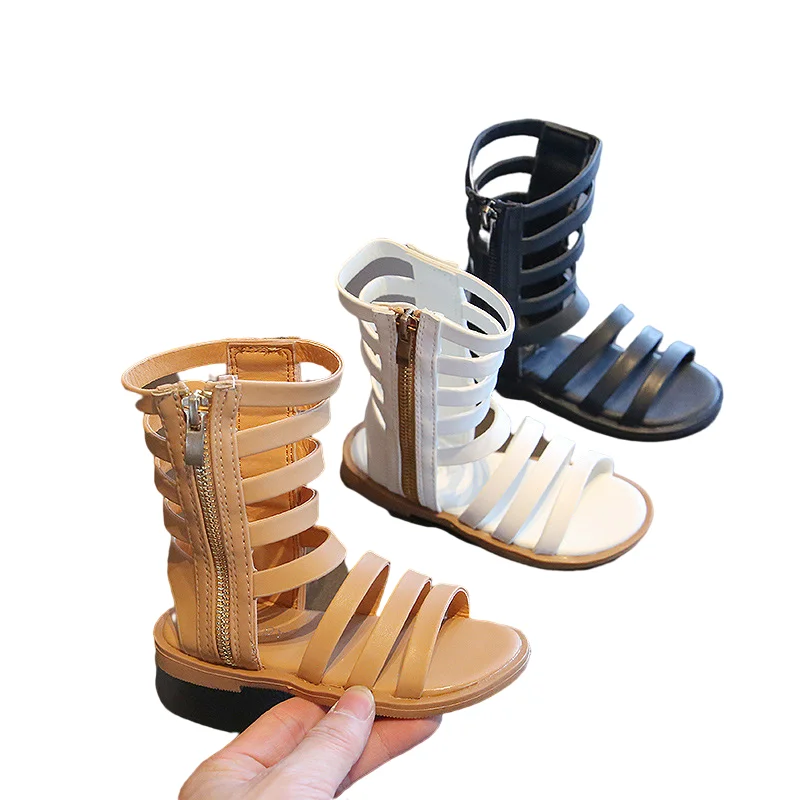 

Pu Upper Little Girls Summer Sandals 2021 High Rome Shoes Kids Sandals