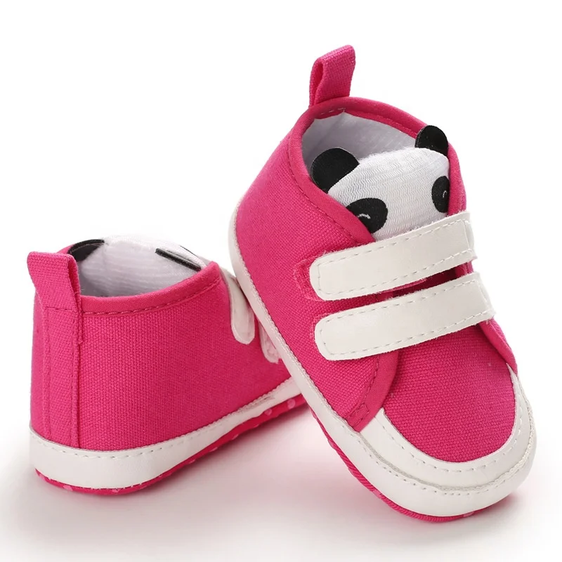 

2020 latest spring footwear 6-12 months fashion and comfortable panda design prewalker baby first walk casual infant baby shoes
