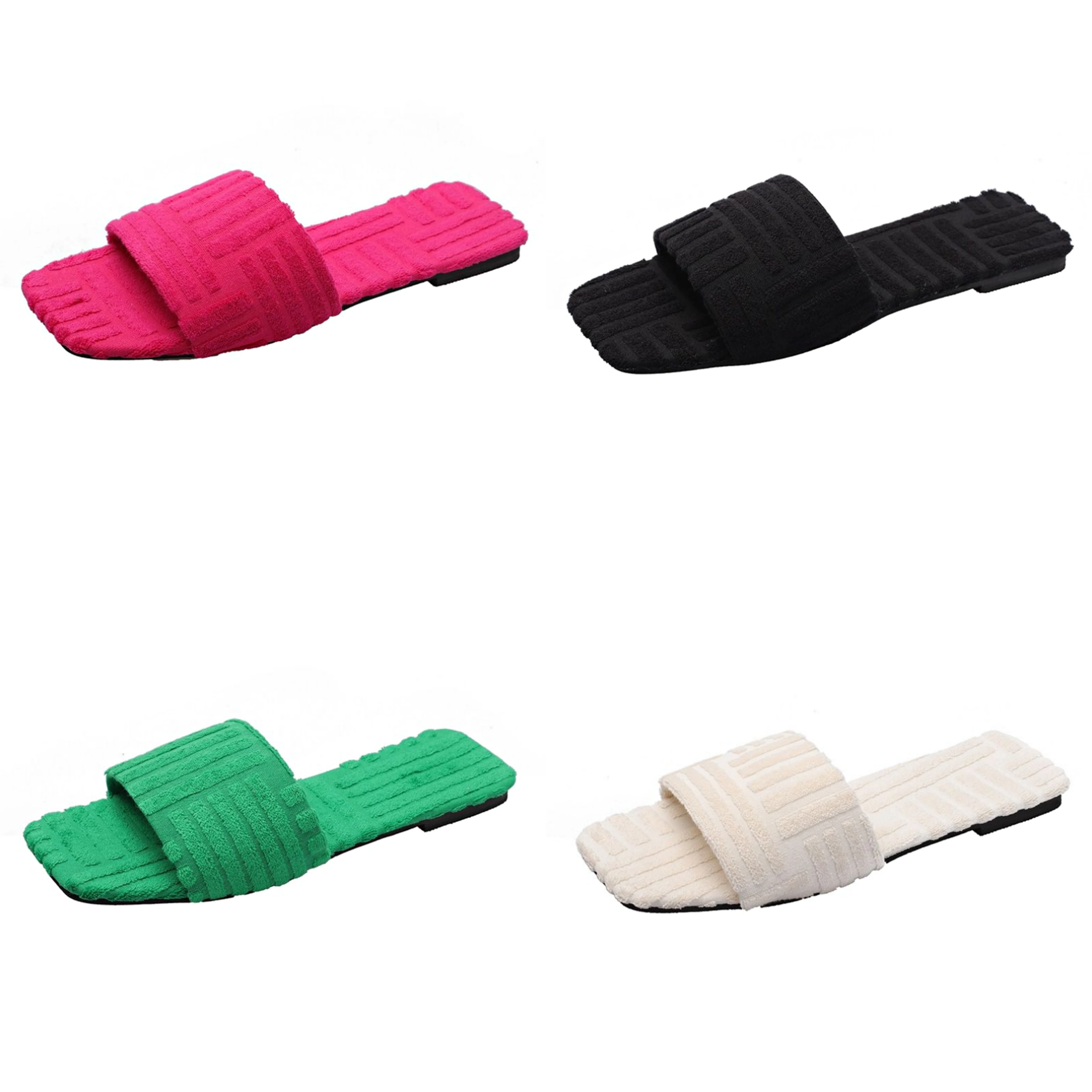 

Slipper Shoes Manufacturer Fashion Anti Slip Flat HeelSquare Toe Women Flat Sandals women's slippers, Picture