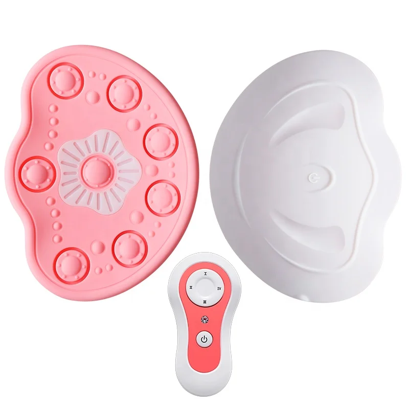 

2021 Amazon Hot Selling Portable Rechargeable Wireless Remote Control Electric Breast Massager Enhancer, White/pink