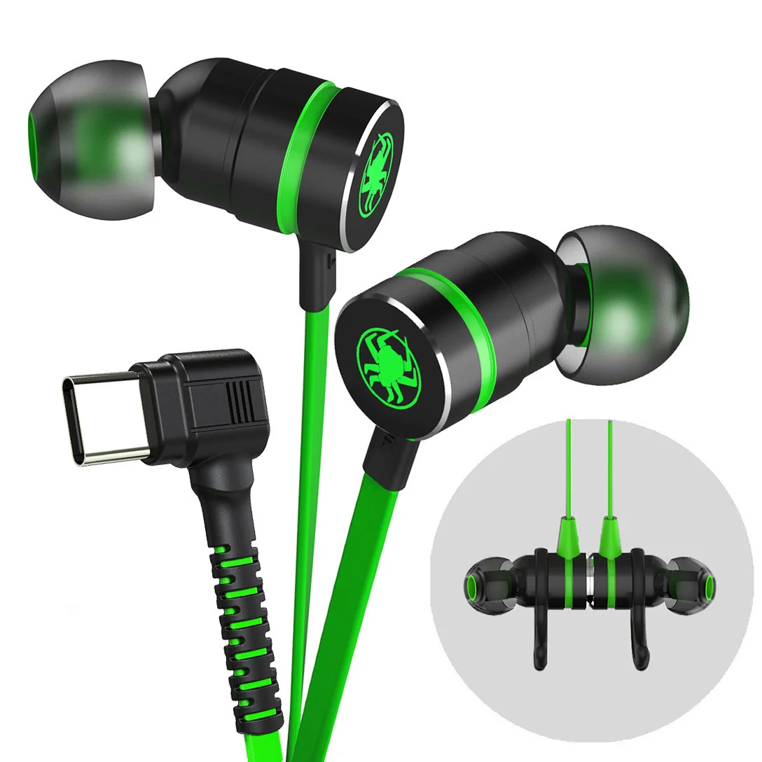 

In-ear Wired Gaming Earphone With Type-C Plug Karaoke Earphones, Colors customized