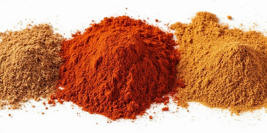Final shot of Cajun spice spread across kitchen counter