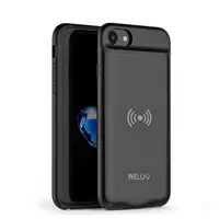 

WELUV Hot Sale Amazon Qi Standard Wireless Charging Case Extended Backup Battery Case For iPhone 6 6s 7 8