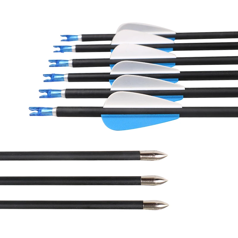 6mm archery carbon arrow with anti-nailing slim pure carbon fiber shaft arrow ID 4.2mm spine 400-1000 for shooting