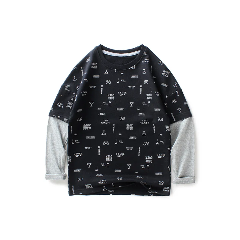

Cartoon round neck blouse children's bottoming shirt