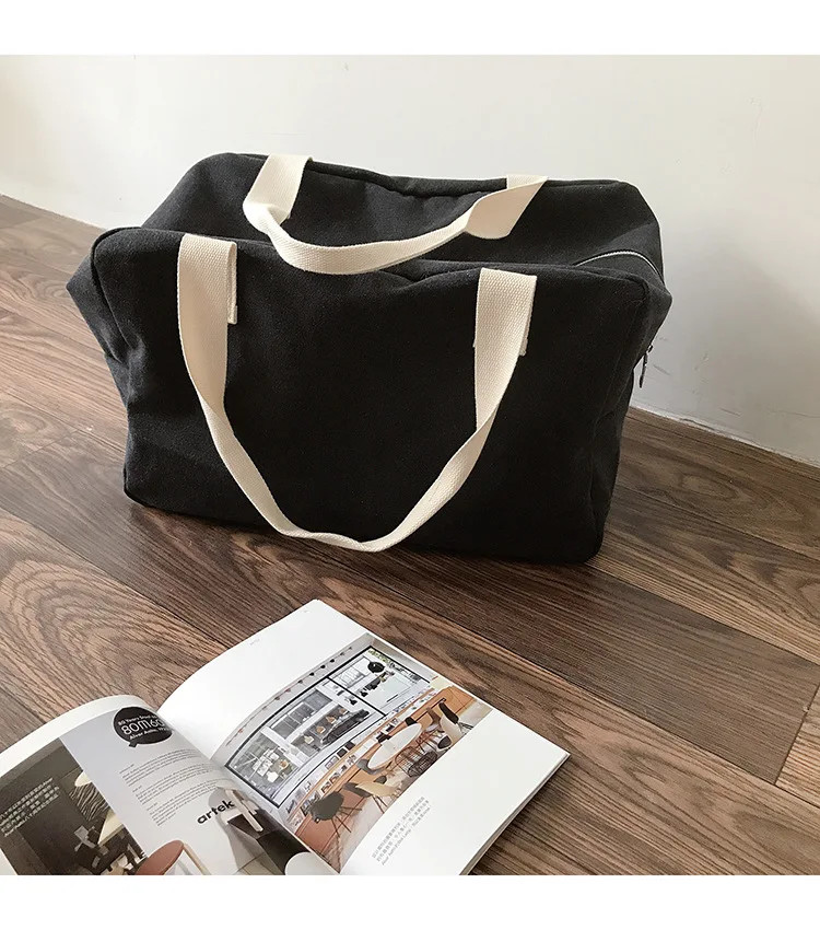 

New style  large capacity travel gym canvas luggage bag for business trip single shoulder bag wholesale, Customized