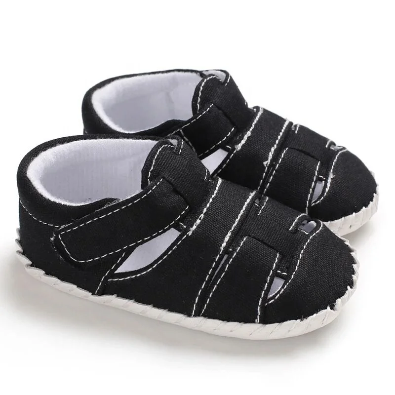 
Handmade White Infant Toddler Canvas Stylish Baby Summer Boys Sports Sandals 