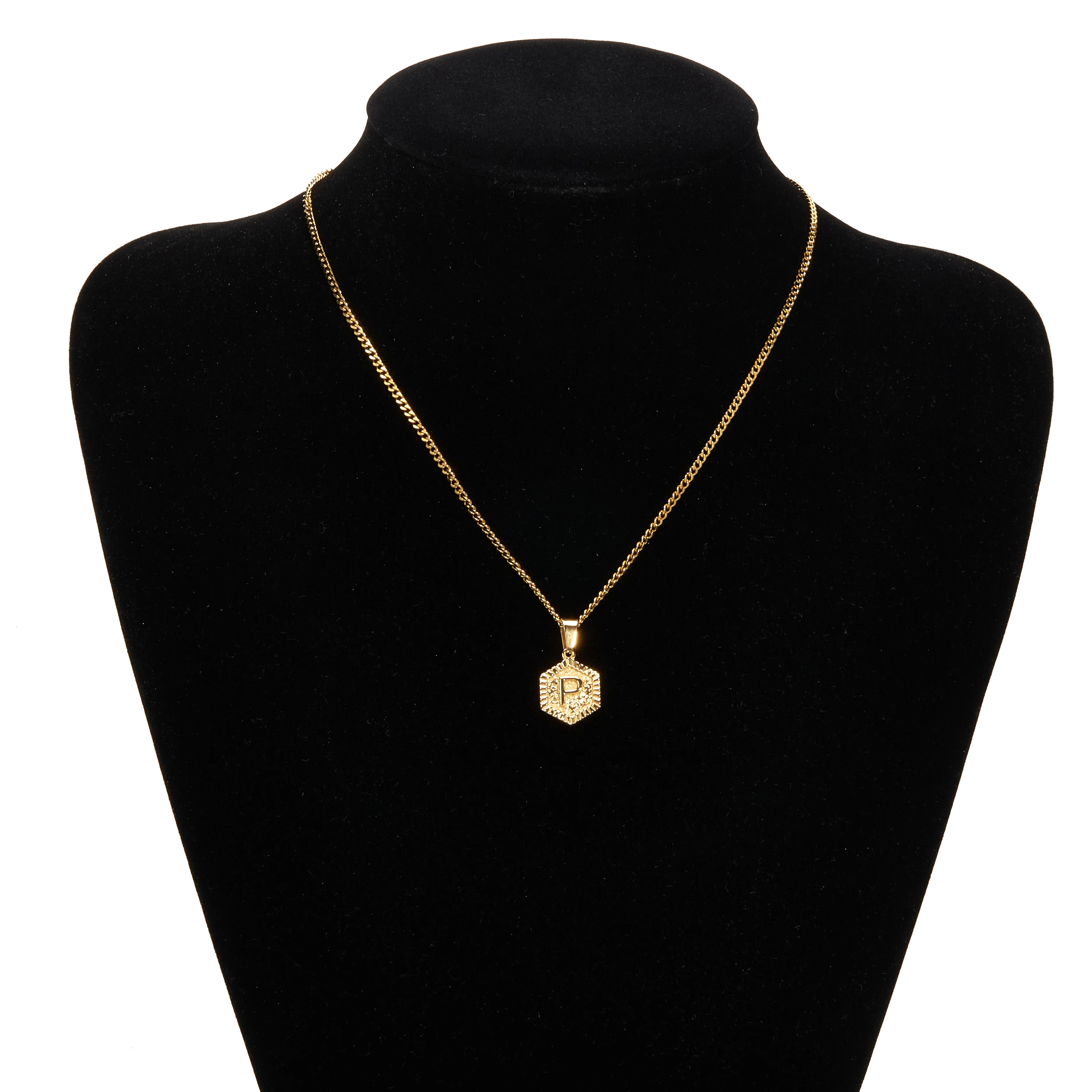 

Top Selling Personalized Stainless Steel Letter Pendant Necklace Gold Plated Necklace Jewelry, As the pictures