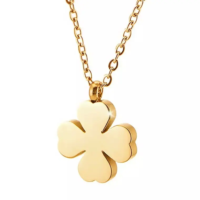

316l Stainless Steel 4 Leaf Clover Necklace Destiny Four Leaf Clover Necklace Pvd 18k Gold Plated Lucky Clover Jewelry Women