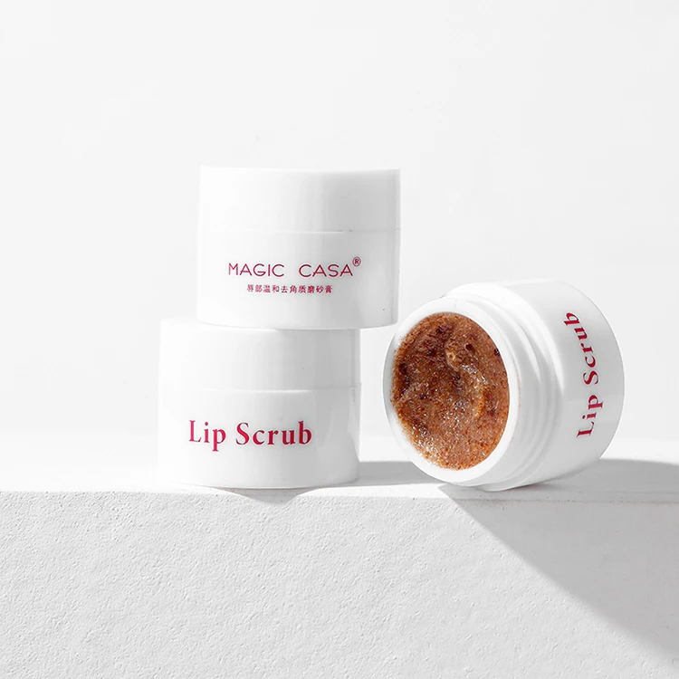 

Factory new style private label remove lip sugar scrub, Brown