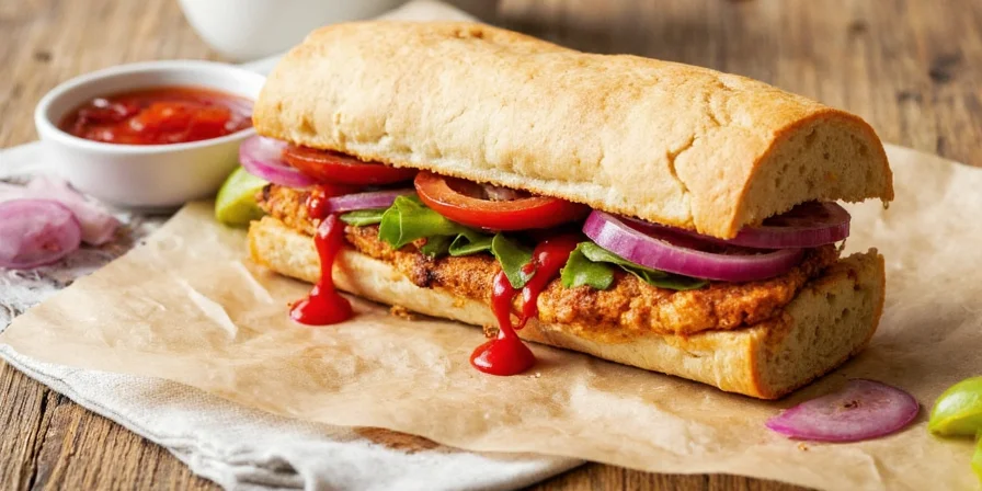 Homemade gyro with expert assembly and presentation