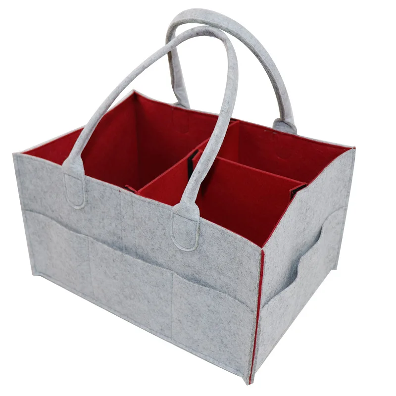 

Portable Felt Diaper Bag Storage Multi Color Popular Mummy Bag For Outing, As picture