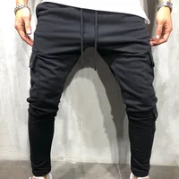 

Wholesale Mens Sport Overall Jogger Pants Cotton Multi-pocket Fitness Pants For Gym Workout