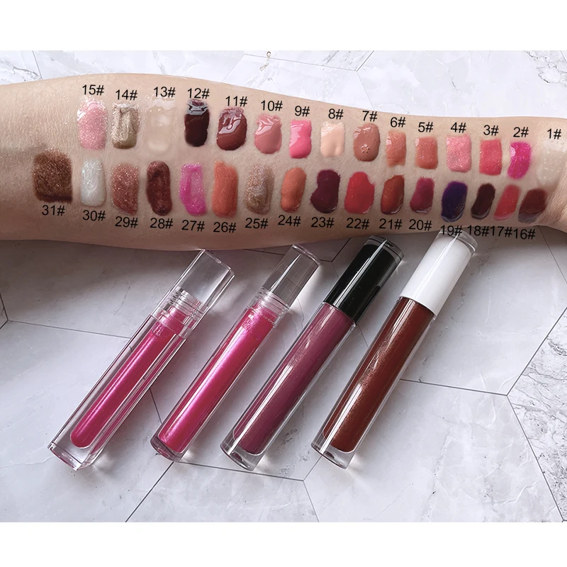 

Wholesale Cosmetics vendors private label lipgloss Moisture lip gloss cosmetics, 42 colors