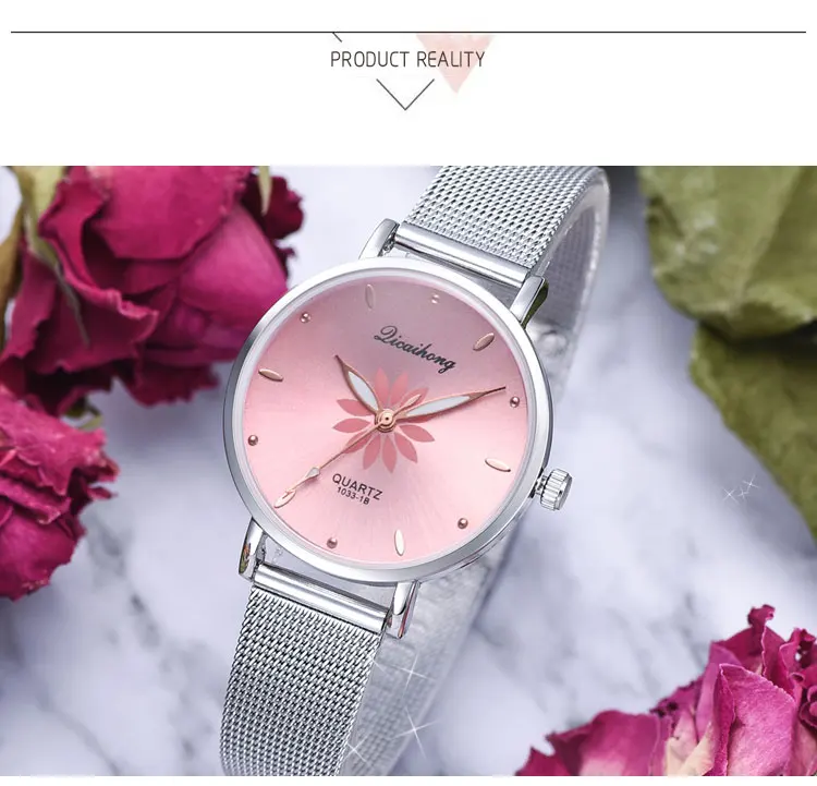 Newest Arrival High Quality China Brand Quartz Watch Women Leisure Mesh Belt Casual Dial Design Ladies Wristwatch