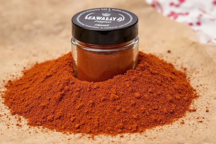 Nutrition chart highlighting benefits of capsaicin and vitamin C in chipotle powder