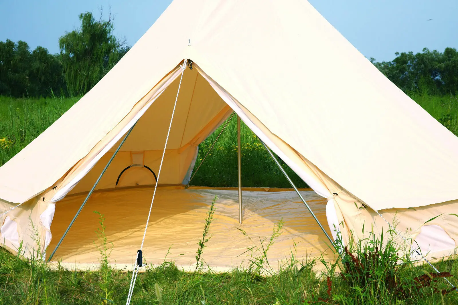 tents  roof fabric 300gsm cotton canvas, pu coating, water proof