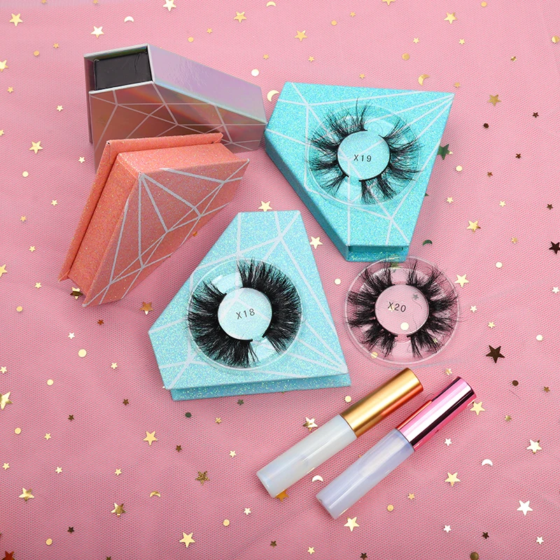 

Free sample wholesale custom luxury 25mm false silk lashes private label 3d mink eyelashes packaging box vendor, Black