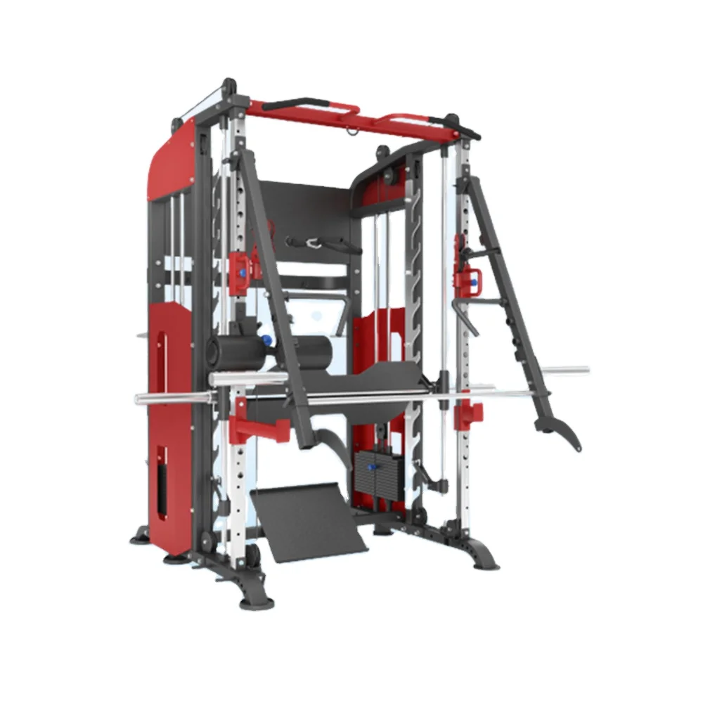 

Fitness Manufacturer Multi Functional Smith Machine Fitness Equipment Cable Crossover Multi Functional Trainer Gym Equipment, Optional