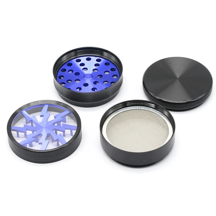 

Novelty Herb Grinder Sublimation Blank Aluminum Herb Grinder 63 mm Lightning herb Grinder, Random color or customized