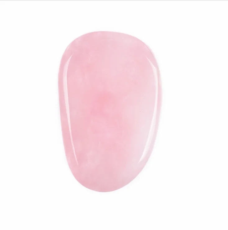 

Effectively Rose Quartz Jade GuaSha for Eliminate Wrinkles under eyes Rose Quartz Jade Gua Sha tools, Pink