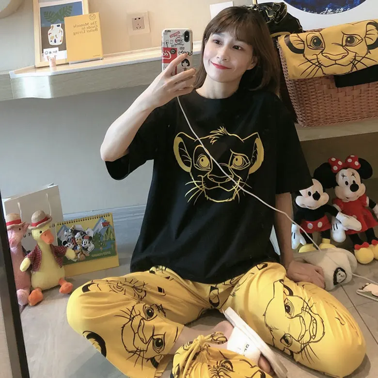 

Mickey Mouse Pajamas Long Leg Sleepwear Vendor Women Sleepwear Shirt Long Pants Pajamas