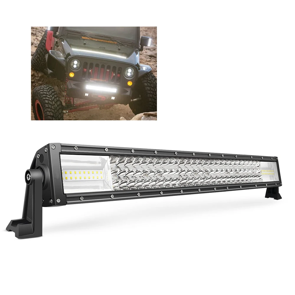 

USA Warehouse Stock Automobiles 3 Rows 32 Inch 378W Combo Beam LED Offroad Light Bar for Jeep Ford Truck