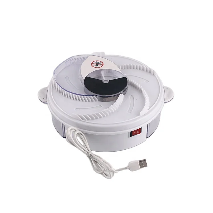 

Automatic Eco-friendly Indoor Flying Bug Trap Usb Chargeable Revolving Electronic Fly Trap, White