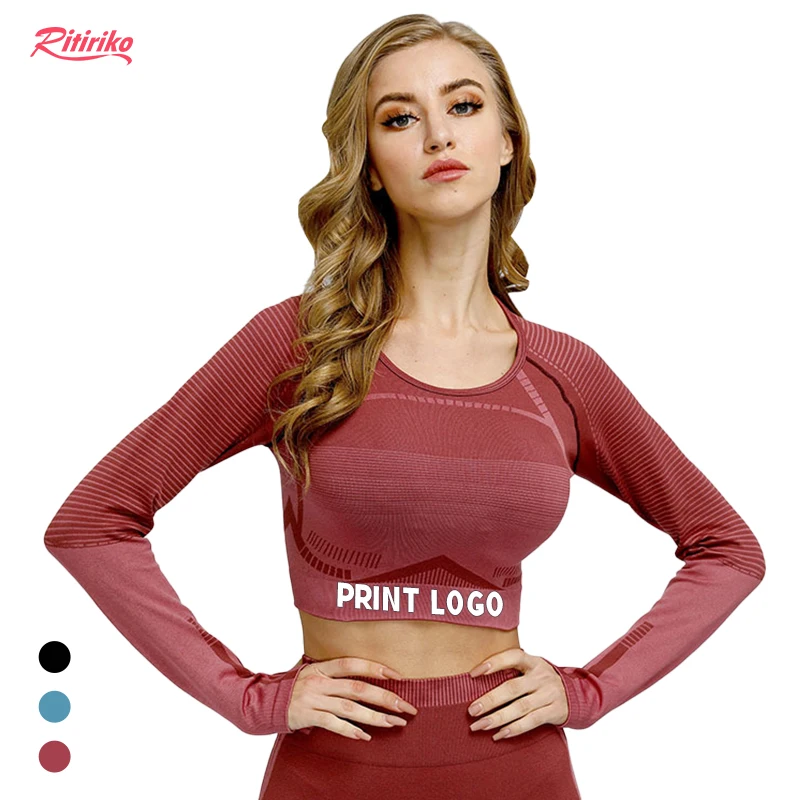 

2021 Hot Custom ODM New Design Quick Dry Solid Color Sportswear Shirts Back Hollow Out Long Sleeve Sexy Yoga Crop Tops, 3 colors can be selected
