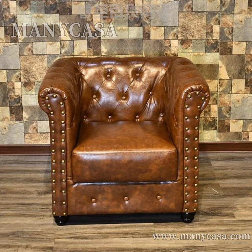 
Italian Leather Sofa Set Living Room Furniture 3 Seater Luxury Wooden Sofa Set Chesterfield 