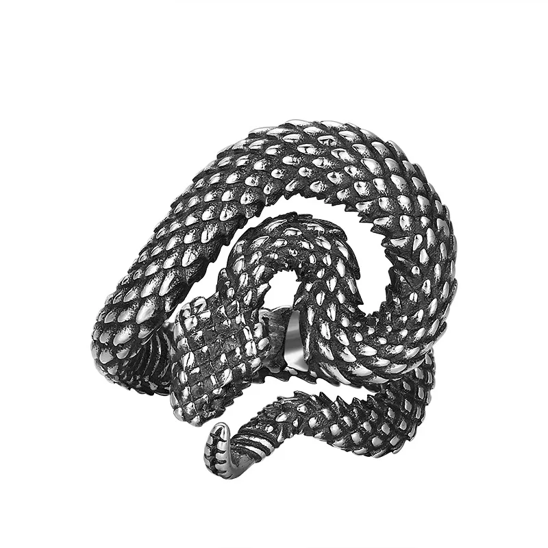

Wholesale S925 Sterling Silver Rings Men's and Women's Vintage Snake Open Ring Jewelry Gifts