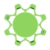 Double Layer Dia 2m custom fluorescent green Inflatable floating platform water Yoga fitness Dock take up to 8pcs Yoga SUP