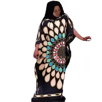 

90820-MX36 africa clothing printing Batwing Sleeve style plus size dresses