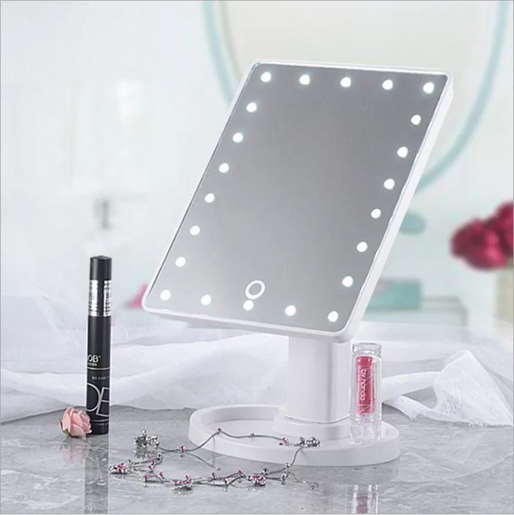 

Amazon Best Selling Customizable Portable Vanity Mirror Hand Makeup Mirror With Led Light USB