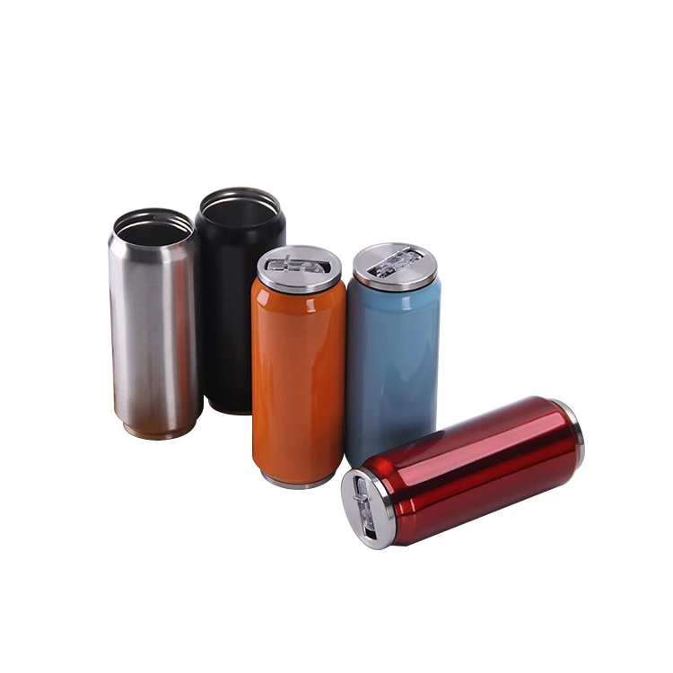 

Wholesale 350ML Double Wall Insulated Stainless Steel Cola Can Shape Bottle, Customized color