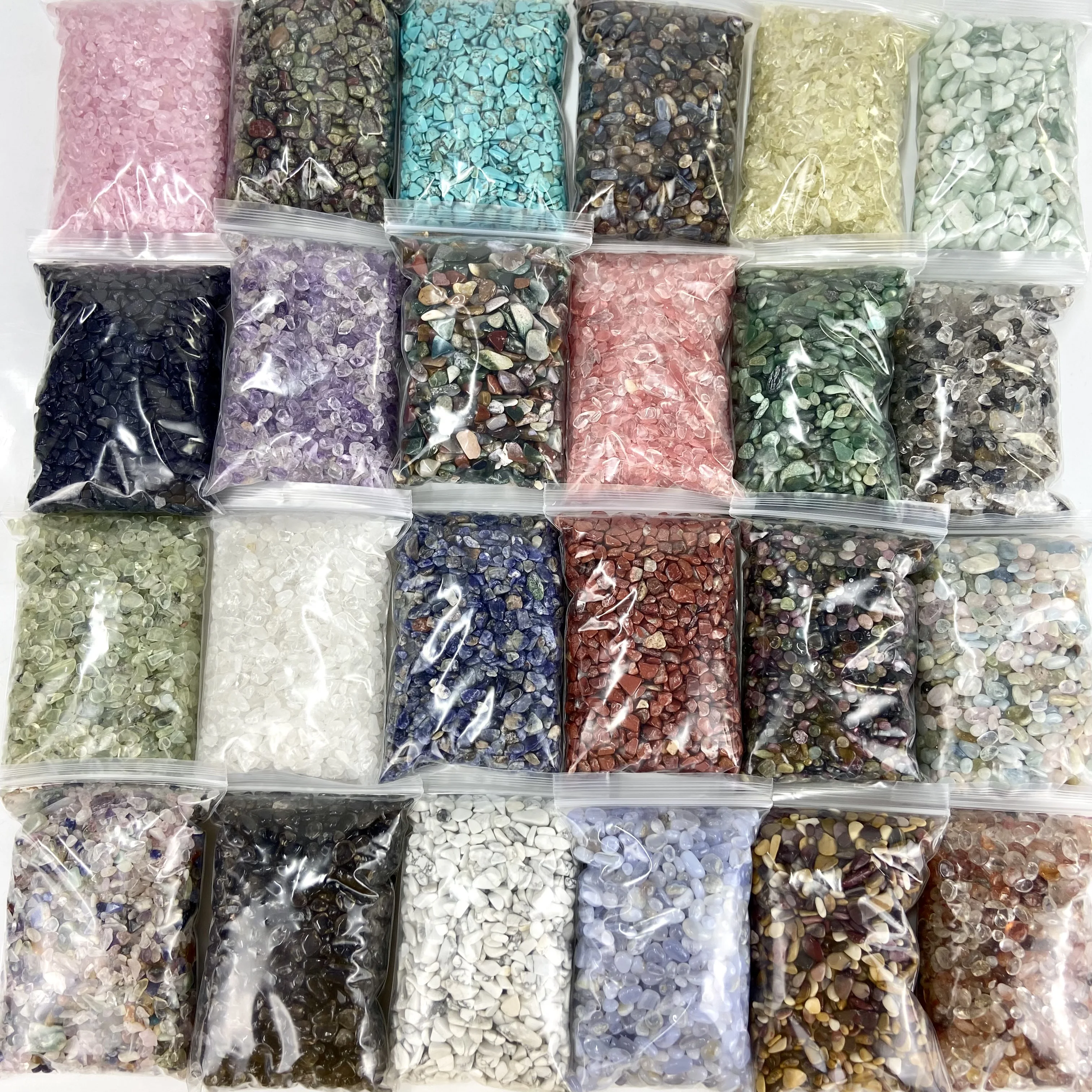 Wholesale Natural Tumbled Stone Demagnetized Stone Gravels Crystal Crafts Chips for Room Decoration