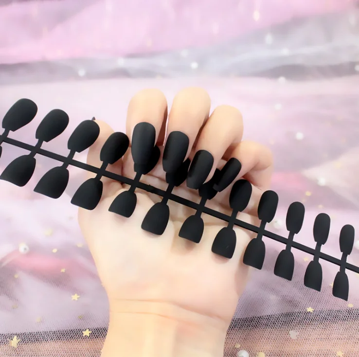 

Wholesale In Stock matte nails coffin false nail set nail tips press on