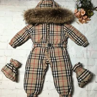 

Winter baby walking suit down climbing suit outdoor ski suit natural fur with belt to keep warm for minus 30 degrees