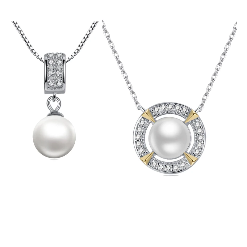 

Custom Fashion Qings Luxury Mother choker jewelry 925 Sterling Silver Women Natural Pearl Necklace