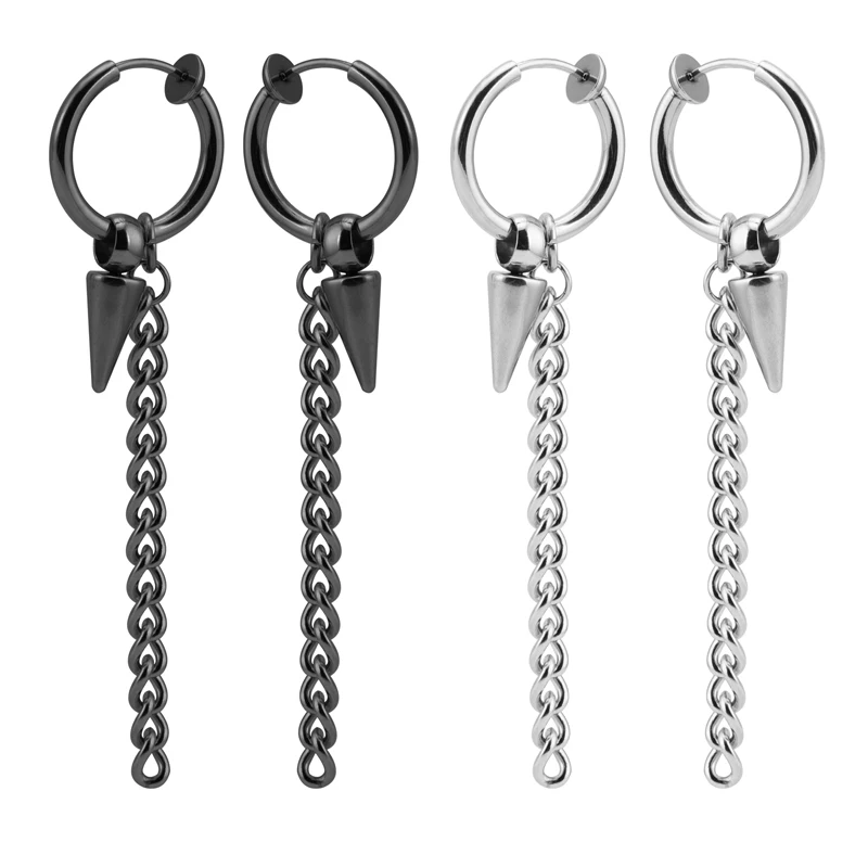 

Wholesale Good New Design Hanging Vacuum Plating Stainless Steel Earrings For Girls