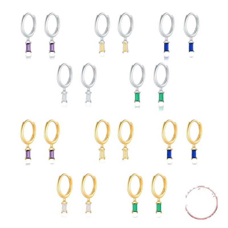

Cross-border hot sale S925 sterling silver French bread earrings ear buckle simple fashion creative diamond zircon earring