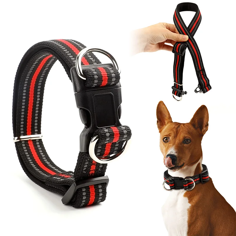 

PPYOU Custom Military Reflective Light Up Dog Collar Pet, Customized color