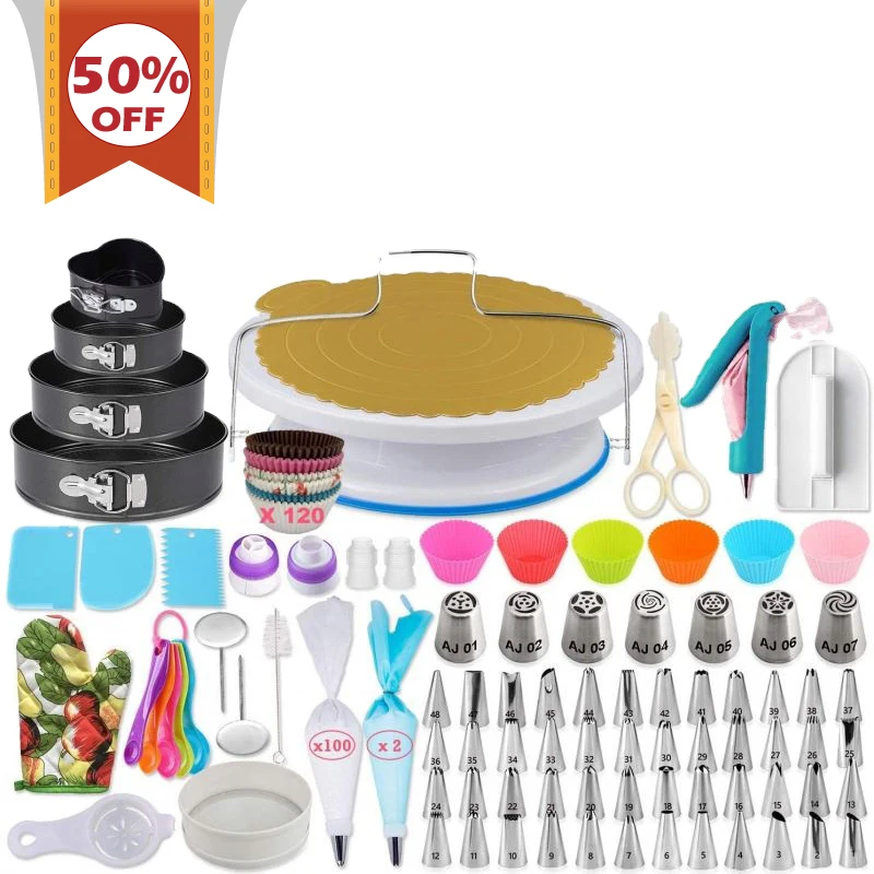 

50%off Hot Sale 333 pcs Cake Decorating Kit Complete Cake Decorating Supplies & Baking Supplies Baking Kit