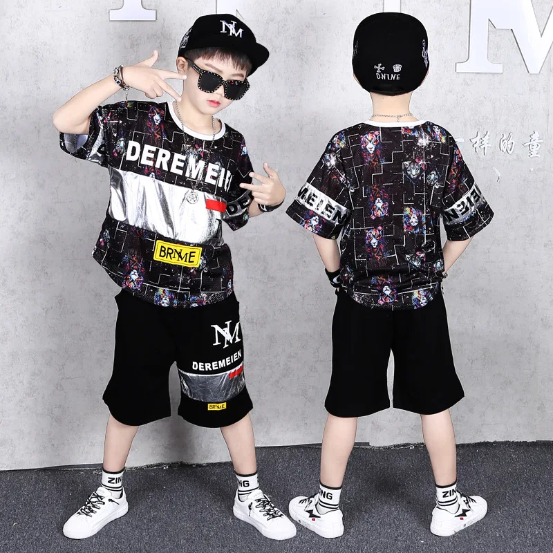 

2021 Customized Summer Boys 2 Piece Outfits Unisex Shirts and Shorts Set