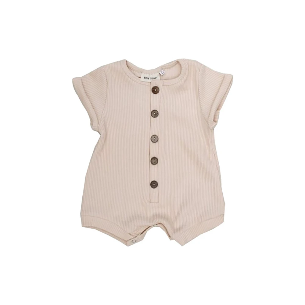 

Infant solid color threaded cotton one-piece in the summer rompers baby boy baby girl clothes romper
