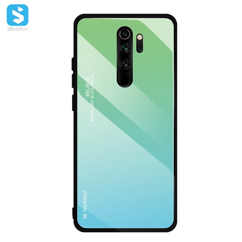 For Mi Redmi Note 8 Pro Phone cover,2020 new Design Gradient glass mobile phone case Custom logo for Mi Redmi Note 8 Pro