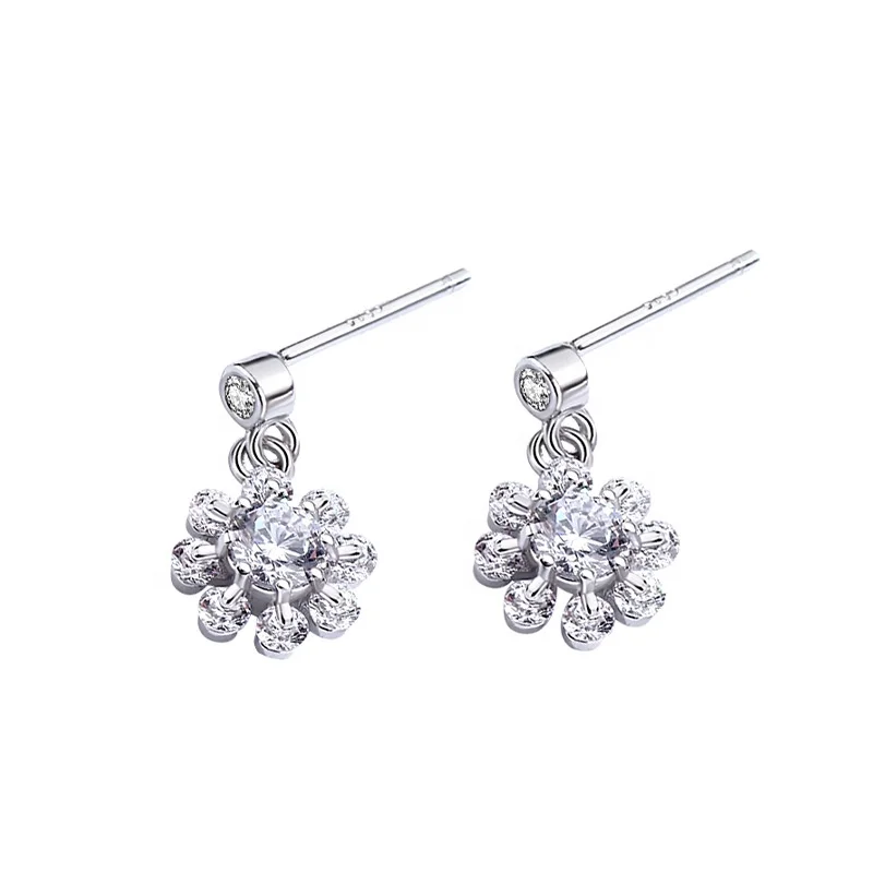 

1 Gram Gold Jewellery 925 Sterling Silver Earring Women Fashion Wholesale Jewellery, White