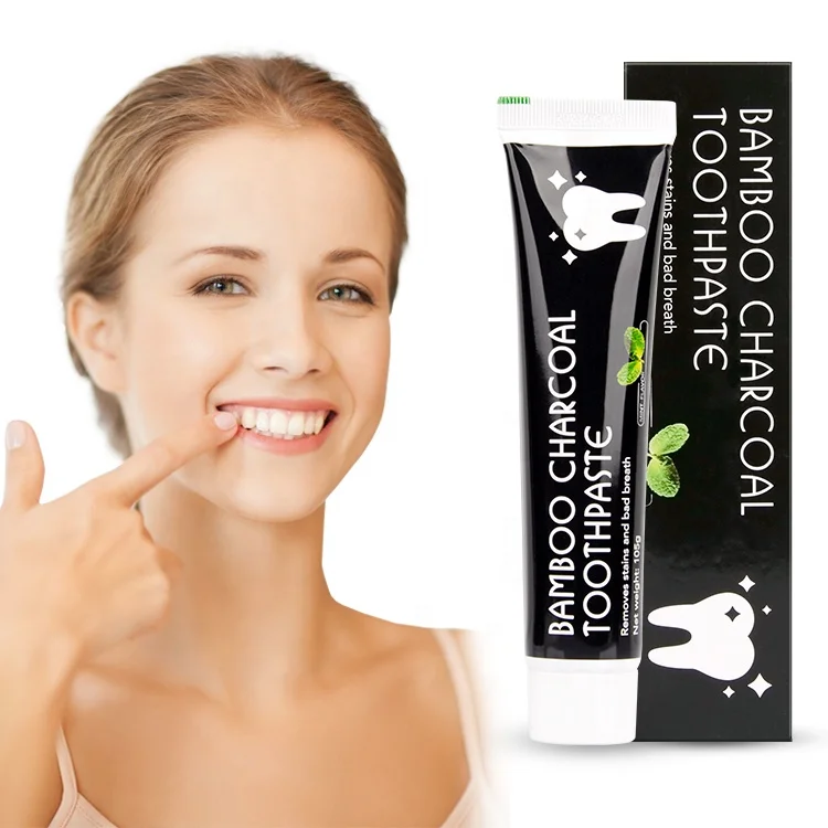 

Free Sample Mint Flavor 105g Teeth Whitening Activated Charcoal Bamboo Wholesale Organic Toothpaste